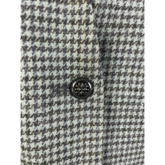 Vintage Alfred Dunner Blazer Jacket size 14 Sage Green Gray Hounds Tooth Wool - Picture 9 of 16